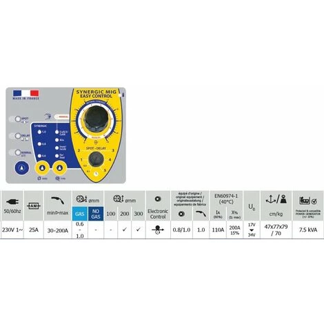 Gys - Poste De Soudure MIG-MAG Synergique 230V 200A - MONOGYS 200-2CS 2 Gys - Poste De Soudure MIG-MAG Synergique 230V 200A - MONOGYS 200-2CS – Image 2