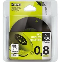 GYS Bobine Fil Massif Inox Diametre 0,8 Mm, Bobine-diam. 100 Mm