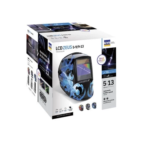 GYS Masque De Soudure ZEUS Fire Automatique Teinte 5/9 Et 9 /13 Variable 2 GYS Masque De Soudure ZEUS Fire Automatique Teinte 5/9 Et 9 /13 Variable – Image 2